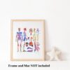 Dignovel Studios Unframed Skeletal System Human Skeleton Boby Anatomy Medical Medicine Science Watercolor Art Print Wall Art Poster Home Decor Hanging DN574 - Image 3