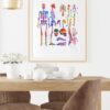 Dignovel Studios Unframed Skeletal System Human Skeleton Boby Anatomy Medical Medicine Science Watercolor Art Print Wall Art Poster Home Decor Hanging DN574 - Image 8