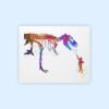 Dignovel Studios Unframed Boy and T-Rex Dinosaur Brave Curious Peace Tyrannosaurus Rex Friendship Animal Watercolor Art Print Wall Art Poster Home Decor Hanging DN578 - Image 2