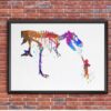 Dignovel Studios Unframed Boy and T-Rex Dinosaur Brave Curious Peace Tyrannosaurus Rex Friendship Animal Watercolor Art Print Wall Art Poster Home Decor Hanging DN578 - Image 7