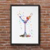 Dignovel Studios Unframed Martini Glass Cocktail Bar Pub Party House Warming Kitchen Cafe Restaurant Watercolor Art Print Wall Art Poster Home Decor Hanging DN582 - Image 7