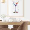 Dignovel Studios Unframed Martini Glass Cocktail Bar Pub Party House Warming Kitchen Cafe Restaurant Watercolor Art Print Wall Art Poster Home Decor Hanging DN582 - Image 8