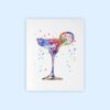 Dignovel Studios Unframed Margarita Glass Cocktail Bar Pub Party House Warming Kitchen Cafe Restaurant Watercolor Art Print Wall Art Poster Home Decor Hanging DN583 - Image 2
