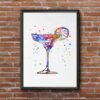 Dignovel Studios Unframed Margarita Glass Cocktail Bar Pub Party House Warming Kitchen Cafe Restaurant Watercolor Art Print Wall Art Poster Home Decor Hanging DN583 - Image 7