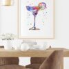 Dignovel Studios Unframed Margarita Glass Cocktail Bar Pub Party House Warming Kitchen Cafe Restaurant Watercolor Art Print Wall Art Poster Home Decor Hanging DN583 - Image 8