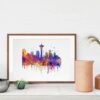 Dignovel Studios Unframed Seattle Skyline City Washington United States Cityscape Landmark Attraction Hometown Watercolor Art Print Wall Art Poster Home Decor Hanging DN589 - Image 8