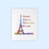 Dignovel Studios Unframed Eiffel Tower Paris France Breathe Paris In It Nourishes Soul Famous Quote Saying Watercolor Art Print Wall Art Poster Home Decor Hanging DN592 - Image 2