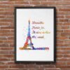 Dignovel Studios Unframed Eiffel Tower Paris France Breathe Paris In It Nourishes Soul Famous Quote Saying Watercolor Art Print Wall Art Poster Home Decor Hanging DN592 - Image 7