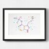 Dignovel Studios Unframed Psilocybin Molecule Chemistry Magic Mushroom Nerd Science Biology Medical Art Watercolor Art Print Wall Art Poster Home Decor Hanging DN593 - Image 6