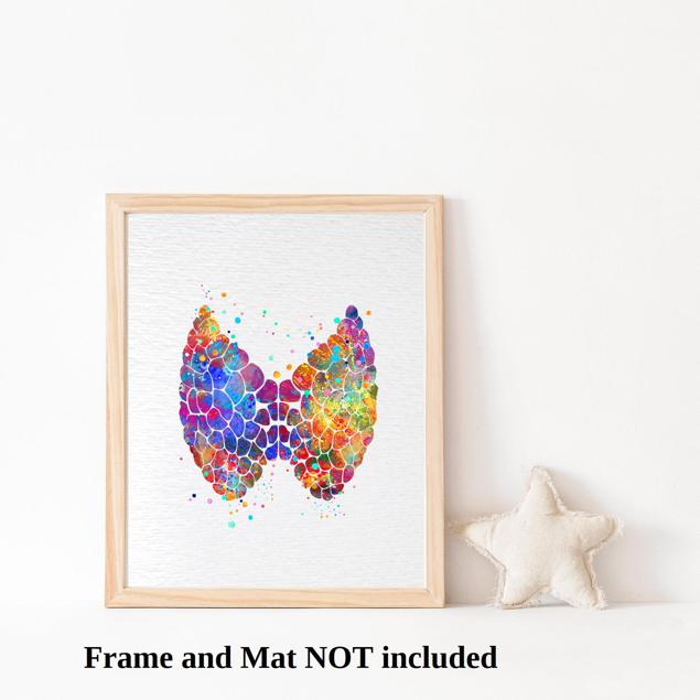 Dignovel Studios Unframed Thyroid Gland Anatomy Human Body Abstract Medical Art Science Doctor Clinic Watercolor Art Print Wall Art Poster Home Decor Hanging DN595 - Image 3