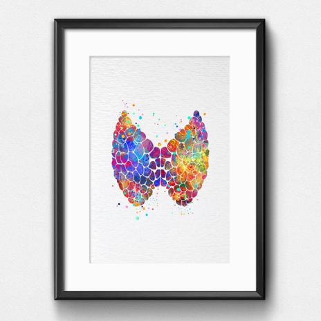 Dignovel Studios Unframed Thyroid Gland Anatomy Human Body Abstract Medical Art Science Doctor Clinic Watercolor Art Print Wall Art Poster Home Decor Hanging DN595 - Image 6