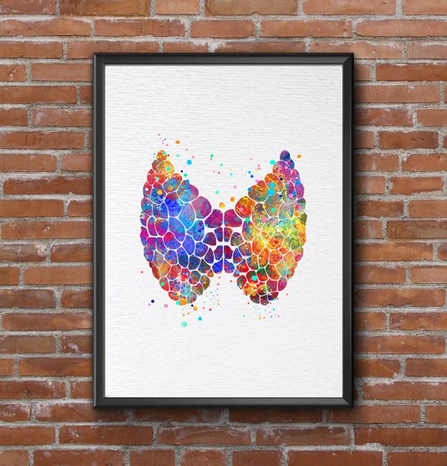 Dignovel Studios Unframed Thyroid Gland Anatomy Human Body Abstract Medical Art Science Doctor Clinic Watercolor Art Print Wall Art Poster Home Decor Hanging DN595 - Image 7