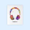 Dignovel Studios Unframed Headset Music Love Musician Studio Earphone DJ Game Room Watercolor Art Print Wall Art Poster Home Decor Hanging DN601 - Image 2