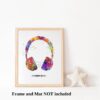 Dignovel Studios Unframed Headset Music Love Musician Studio Earphone DJ Game Room Watercolor Art Print Wall Art Poster Home Decor Hanging DN601 - Image 3