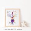 Dignovel Studios Unframed Guitar Heart Vein Music Lover Musician Instrument Old School Watercolor Art Print Wall Art Poster Home Decor Hanging DN609 - Image 3
