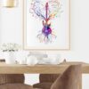 Dignovel Studios Unframed Guitar Heart Vein Music Lover Musician Instrument Old School Watercolor Art Print Wall Art Poster Home Decor Hanging DN609 - Image 8