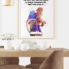 Dignovel Studios Unframed Firefighter Born with Ability to Change Life Man Woman Fire Station Encouraging Inspirational Watercolor Art Print Wall Art Poster Home Decor Hanging DN621 - Image 8