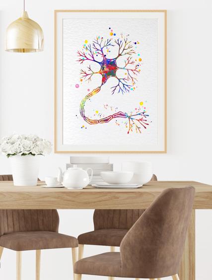 Dignovel Studios Unframed Motor Neuron Watercolor Print Science Art Neurology Medical Art Brain Neuroscience Art Neurologist Clinic Watercolor Art Print Wall Art Poster Home Decor Hanging DN634 - Image 8