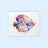 Dignovel Studios Unframed Discus Fish Sea Life Tropical Ocean Aquarium Watercolor Nursery Office Watercolor Art Print Wall Art Poster Home Decor Hanging DN636 - Image 2