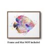 Dignovel Studios Unframed Discus Fish Sea Life Tropical Ocean Aquarium Watercolor Nursery Office Watercolor Art Print Wall Art Poster Home Decor Hanging DN636 - Image 3