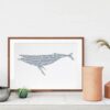 Dignovel Studios Unframed Blue Whale Nautical Coastal Sea Life Nature Ocean Watercolor Art Print Wall Art Poster Home Decor Hanging DN639 - Image 8