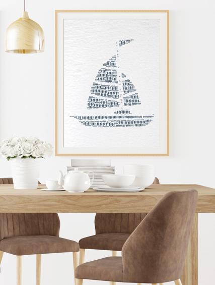 Dignovel Studios Unframed Boat Lake House Coastal Ocean Watercolor Art Print Wall Art Poster Home Decor Hanging DN640 - Image 8