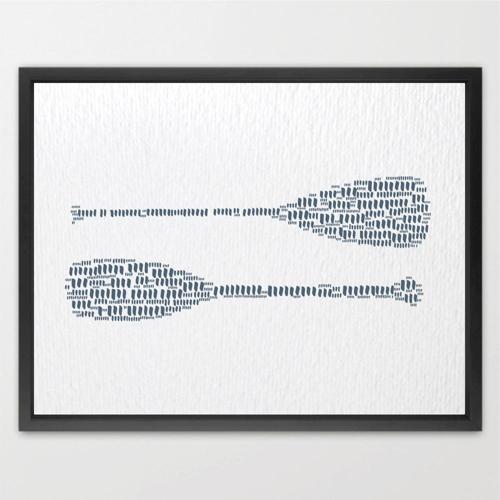 Dignovel Studios Unframed Paddle Lake House Nature Wood Watercolor Art Print Wall Art Poster Home Decor Hanging DN647