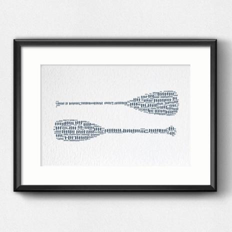 Dignovel Studios Unframed Paddle Lake House Nature Wood Watercolor Art Print Wall Art Poster Home Decor Hanging DN647 - Image 6