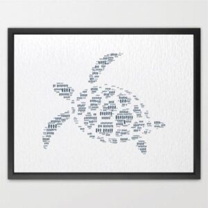Dignovel Studios Unframed Turtle Sea Life Coastal Ocean Nature Animal Watercolor Art Print Wall Art Poster Home Decor Hanging DN652