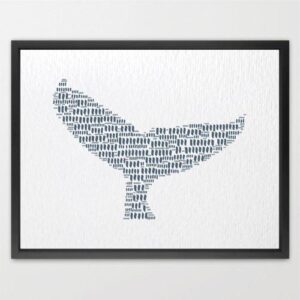 Dignovel Studios Unframed Whale Tail Sea Life Coastal Ocean Nature Animal Watercolor Art Print Wall Art Poster Home Decor Hanging DN654