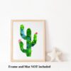 Dignovel Studios Unframed Succulent Plants Cactus Blossom Flower Desert Strong Endurance Refreshing Green Garden Watercolor Art Print Wall Art Poster Home Decor Hanging DN656 - Image 3