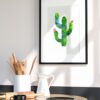 Dignovel Studios Unframed Set of 4 Succulent Plants Cactus Blossom Echeveria Flower Aloe Zebra Haworthia Refreshing Green Garden Watercolor Art Print Wall Art Poster Home Decor Hanging DN660 - Image 4
