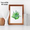Dignovel Studios Unframed Set of 4 Succulent Plants Cactus Blossom Echeveria Flower Aloe Zebra Haworthia Refreshing Green Garden Watercolor Art Print Wall Art Poster Home Decor Hanging DN660 - Image 5