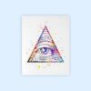 Dignovel Studios Unframed All Seeing Eye Triangle Glory Wisdom Watercolor Symbol Inspirational Christian Bible Motivational Peace Love Watercolor Art Print Wall Art Poster Home Decor Hanging DN661 - Image 2