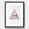 Dignovel Studios Unframed All Seeing Eye Triangle Glory Wisdom Watercolor Symbol Inspirational Christian Bible Motivational Peace Love Watercolor Art Print Wall Art Poster Home Decor Hanging DN661 - Image 6