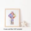 Dignovel Studios Unframed Celtic Cross Christian cross Watercolor Symbol Inspirational Christian Bible Motivational Peace Love Watercolor Art Print Wall Art Poster Home Decor Hanging DN664 - Image 3