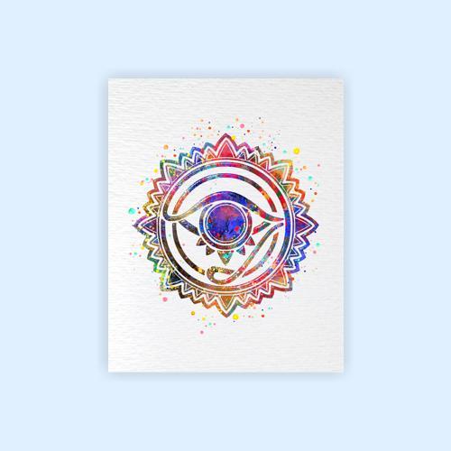 Dignovel Studios Unframed Nazar Eye Amulet Symbol Protection Power Peace Love Watercolor Art Print Wall Art Poster Home Decor Hanging DN668 - Image 2