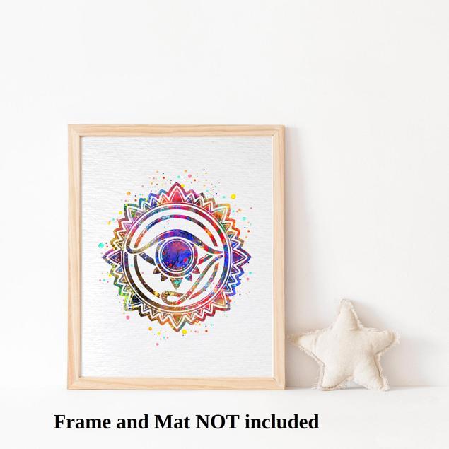 Dignovel Studios Unframed Nazar Eye Amulet Symbol Protection Power Peace Love Watercolor Art Print Wall Art Poster Home Decor Hanging DN668 - Image 3