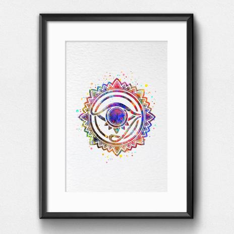 Dignovel Studios Unframed Nazar Eye Amulet Symbol Protection Power Peace Love Watercolor Art Print Wall Art Poster Home Decor Hanging DN668 - Image 6