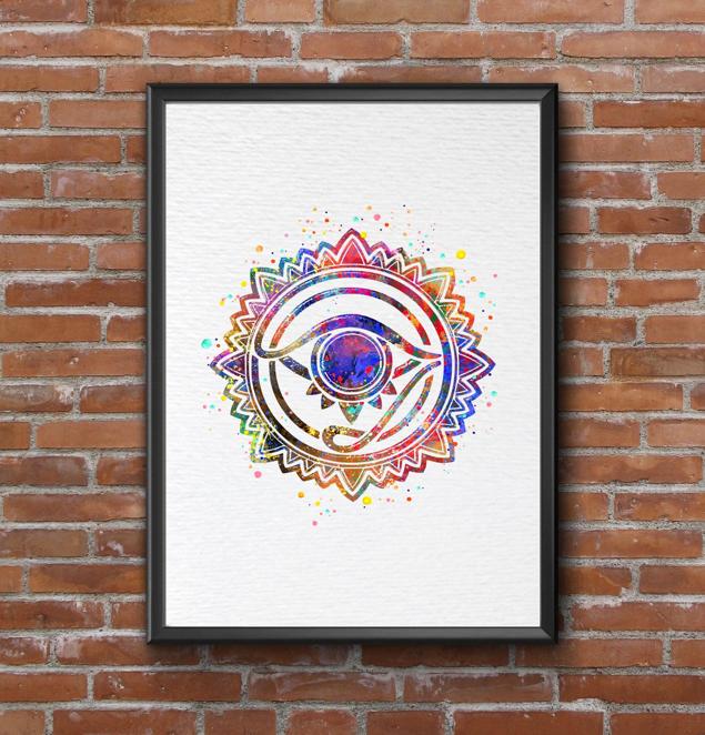 Dignovel Studios Unframed Nazar Eye Amulet Symbol Protection Power Peace Love Watercolor Art Print Wall Art Poster Home Decor Hanging DN668 - Image 7