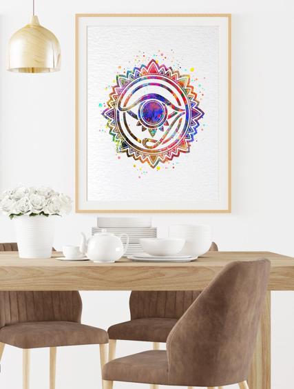 Dignovel Studios Unframed Nazar Eye Amulet Symbol Protection Power Peace Love Watercolor Art Print Wall Art Poster Home Decor Hanging DN668 - Image 8