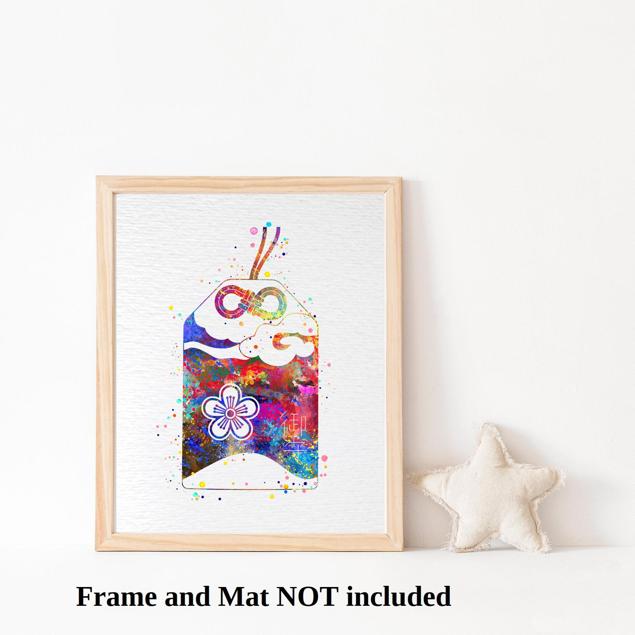 Dignovel Studios Unframed Omamori Japanese Lucky Charm Amulet Protection Asian Culture Peace Love Watercolor Art Print Wall Art Poster Home Decor Hanging DN669 - Image 3