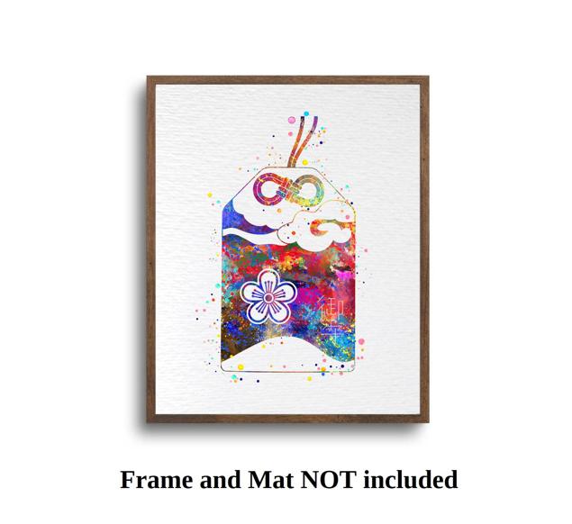 Dignovel Studios Unframed Omamori Japanese Lucky Charm Amulet Protection Asian Culture Peace Love Watercolor Art Print Wall Art Poster Home Decor Hanging DN669 - Image 5