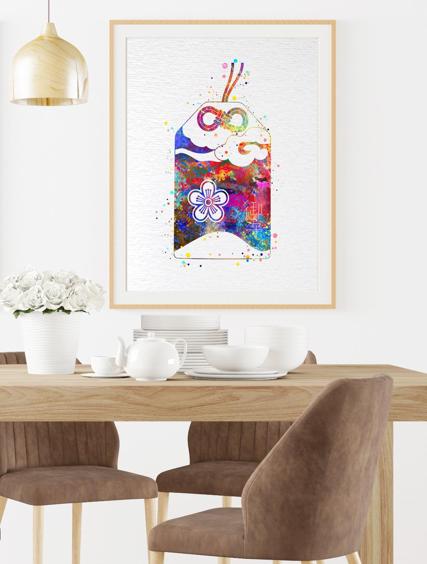 Dignovel Studios Unframed Omamori Japanese Lucky Charm Amulet Protection Asian Culture Peace Love Watercolor Art Print Wall Art Poster Home Decor Hanging DN669 - Image 8