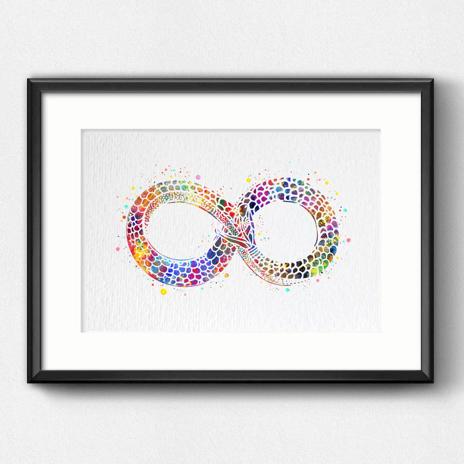 Dignovel Studios Unframed Ouroboros Serpent Infinity Symbol Ancient Culture Peace Love Watercolor Art Print Wall Art Poster Home Decor Hanging DN670 - Image 6