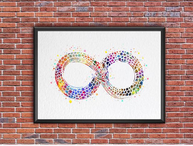 Dignovel Studios Unframed Ouroboros Serpent Infinity Symbol Ancient Culture Peace Love Watercolor Art Print Wall Art Poster Home Decor Hanging DN670 - Image 7
