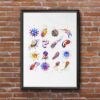 Dignovel Studios Unframed Bacteria Watercolor Biology Medical Art Microbiology Virus Art Abstract Bacteriophage Science Watercolor Art Print Wall Art Poster Home Decor Hanging DN675 - Image 7