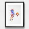Dignovel Studios Unframed Lumbar Spinal Cord Cross Section Sacrum Coccyx Bone Watercolor Medical Neurology Neurosurgeon Neurologist Watercolor Art Print Wall Art Poster Home Decor Hanging DN681 - Image 6