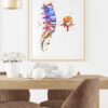 Dignovel Studios Unframed Lumbar Spinal Cord Cross Section Sacrum Coccyx Bone Watercolor Medical Neurology Neurosurgeon Neurologist Watercolor Art Print Wall Art Poster Home Decor Hanging DN681 - Image 8