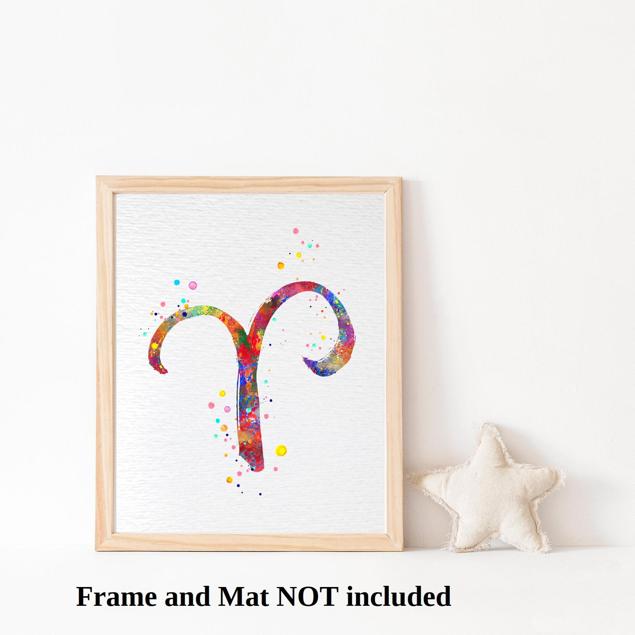 Dignovel Studios Unframed Zodiac Sign Symbol Aries Astrological Signs Astrology Abstract Love Motivational Passionate Watercolor Art Print Wall Art Poster Home Decor Hanging DN686 - Image 3
